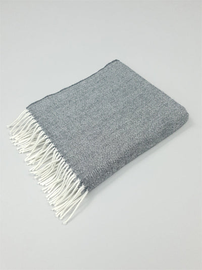 Wide wool cashmere scarf#color_dark-grey