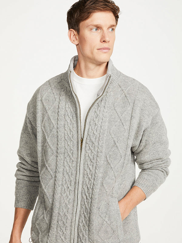 Mens Lined Wool Jacket#color_grey