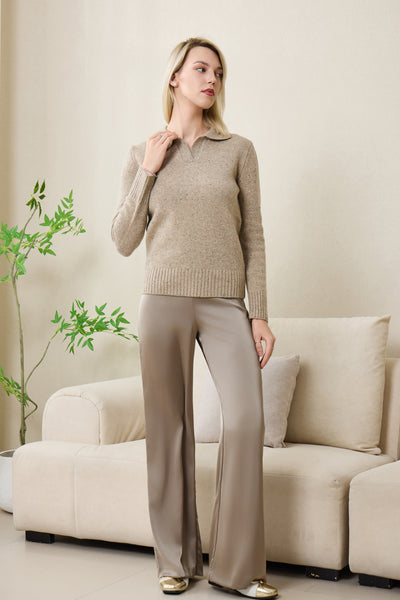 Jodie Polo Collar Sweater in Donegal Merino#color_ryewater