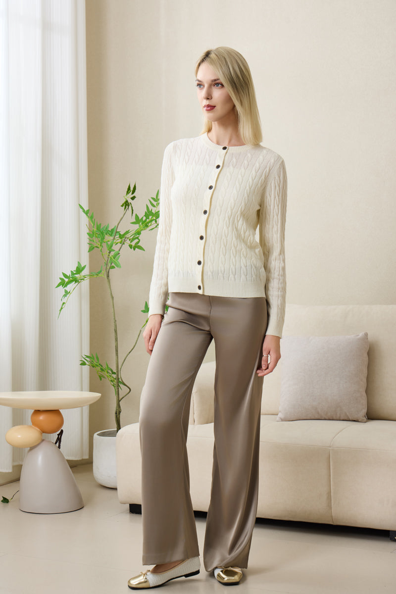 Sophia Cashmere Cardigan by Inis Aran#color_white-spray