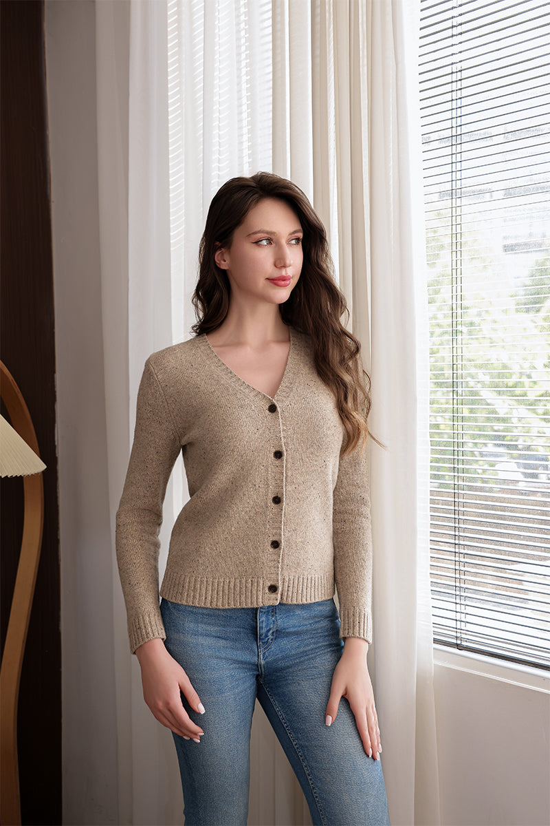Becky Donegal Merino Button Cardigan#color_ryewater