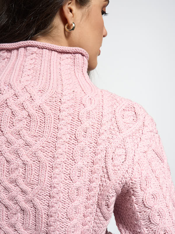 ladies turtleneck in soft wool#color_pink$women