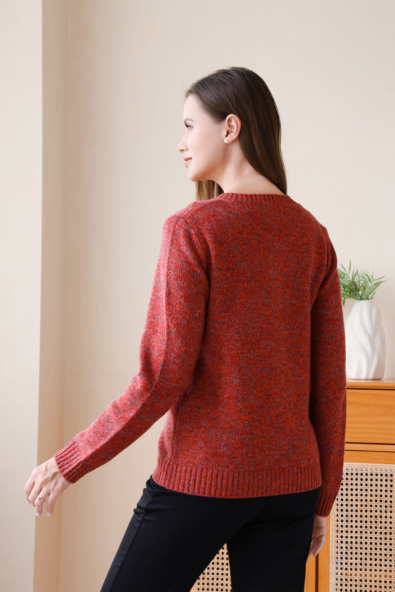 Merino Twill Button Cardigan#color_red-elm