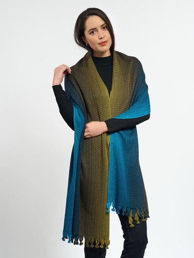 Ladies Cosmo Wool Wrap#color_peacock