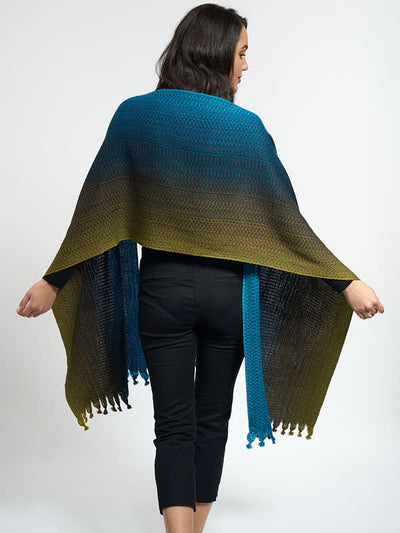 Ladies Cosmo Wool Wrap#color_peacock