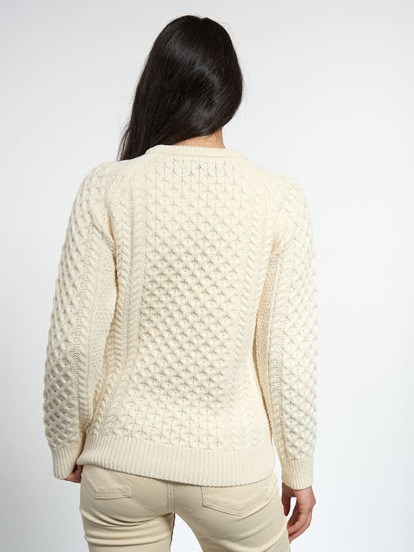 Ladies Aran Sweater#color_natural