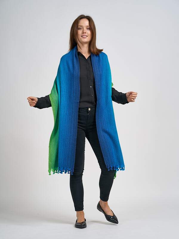 Ladies Cosmo Wool Wrap#color_emerald-shore