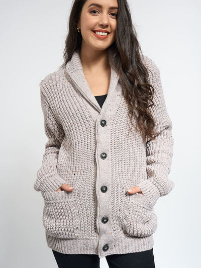 Fishermans Ribbed Cardigan#color_oatmeal