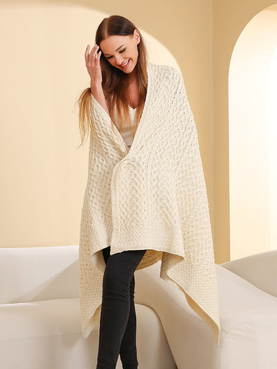 Aran Knit Throw#color_natural