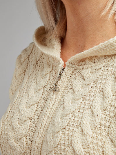 Aran Islander Hoodie Jacket#color_natural