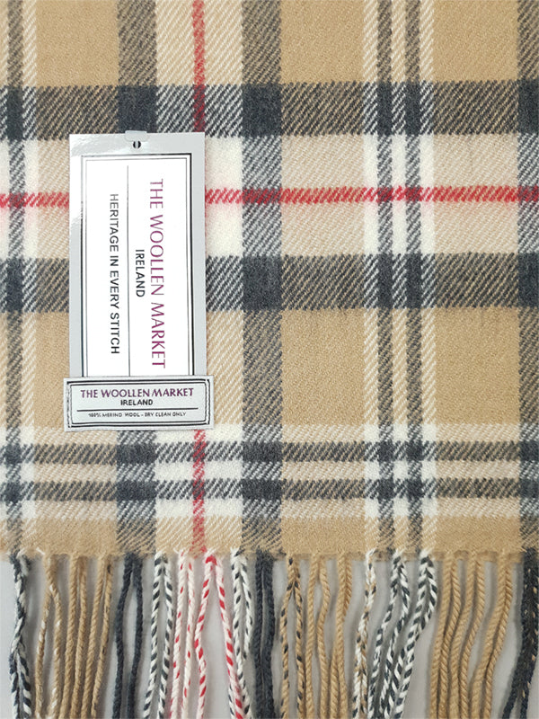 Merino Wool Scarf Made in Ireland#color_beige