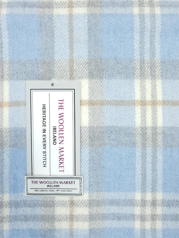 Merino Wool Scarf Made in Ireland#color_blue