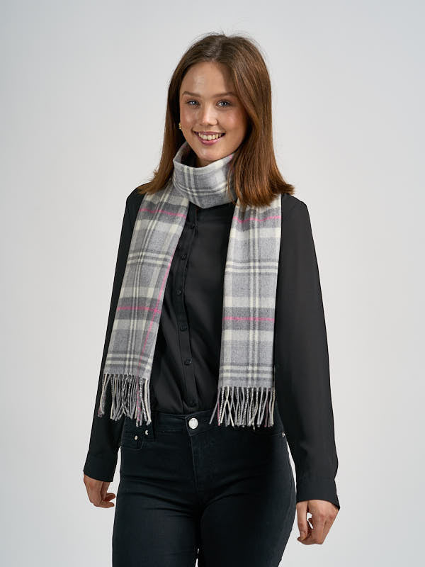 Merino Wool Scarf Made in Ireland#color_grey