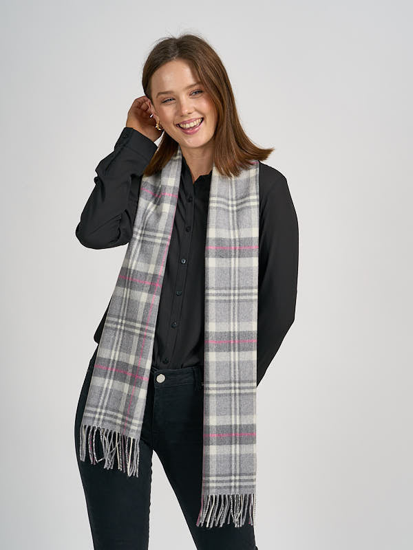 Merino Wool Scarf Made in Ireland#color_grey