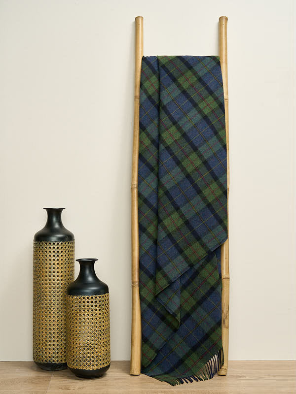 Lambswool Throw in Denim Green Plaid – The Woollen Market