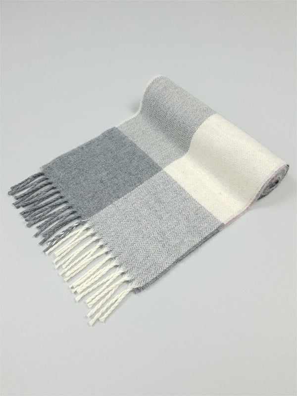 Long Lambswool Scarf#color_rose-grey