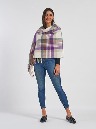 Lambswool Blanket Scarf#color_lilac
