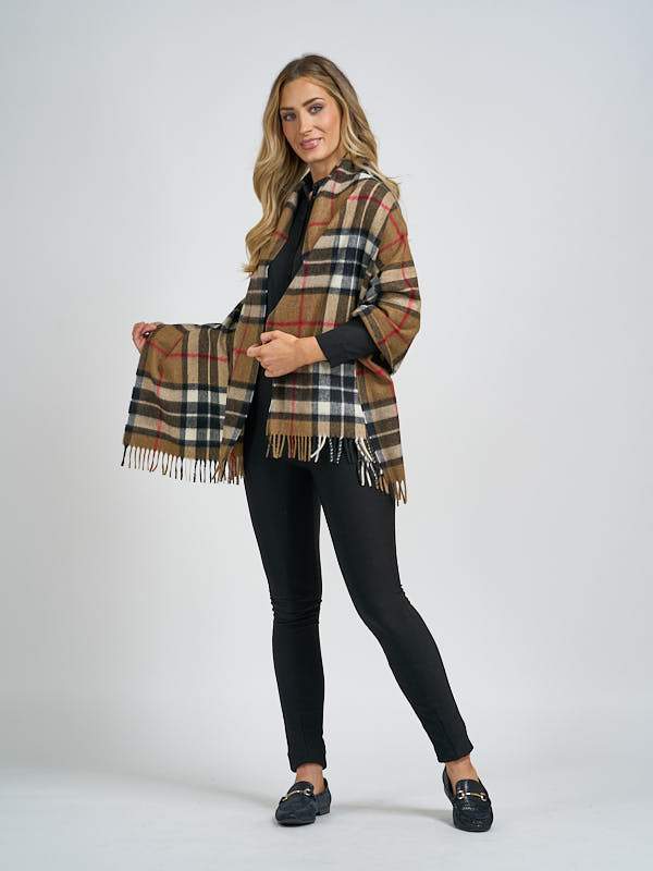 Lambswool Blanket Scarf#colour_camel-thompson