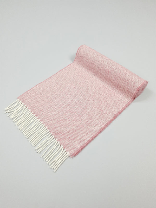 Long Lambswool Scarf made in Ireland#color_blossom-pink