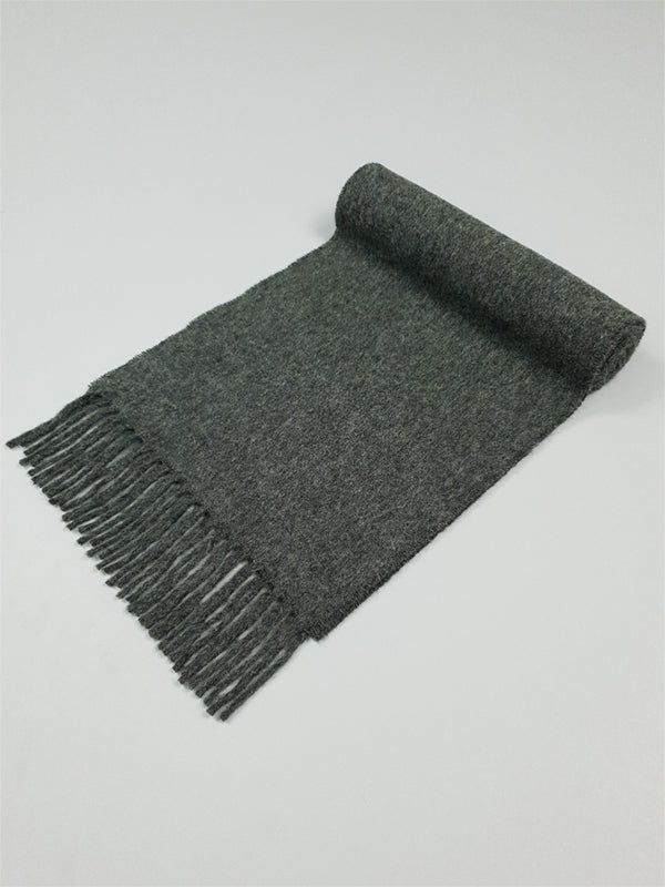 Lambswool Scarf in Navy#color_grey