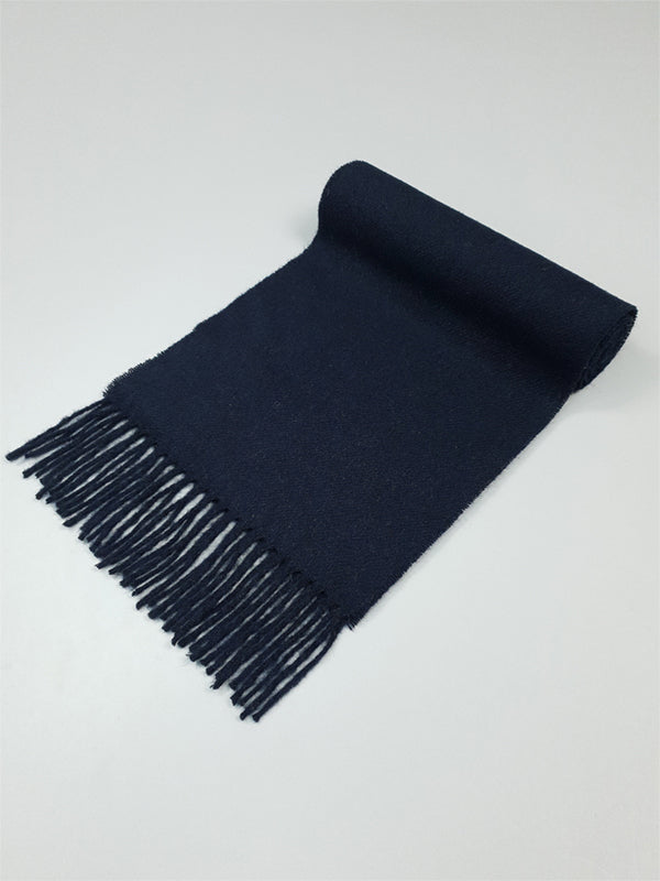 Lambswool Scarf in Navy#color_navy