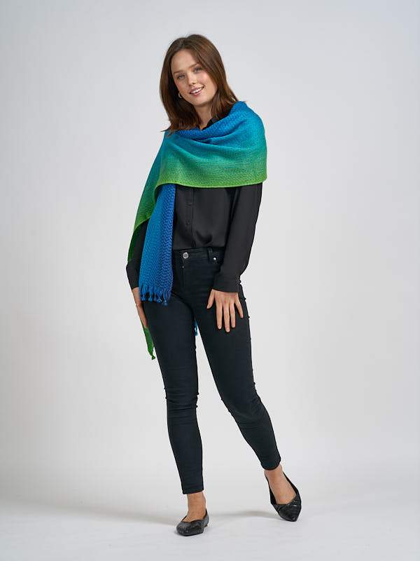 Wide Wool Scarf Made in Ireland#color_globe