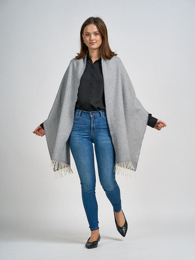 Wide Wool Cashmere Scarf#color_light-grey