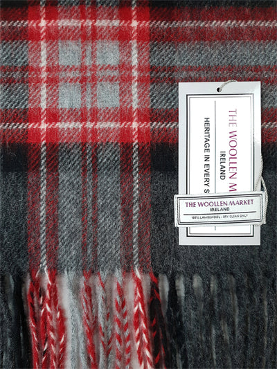 Lambswool Scarf with Red Stripe