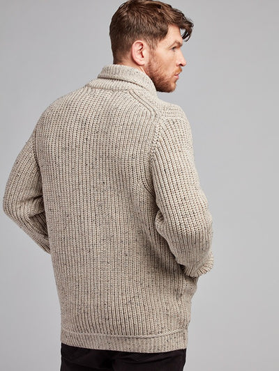 Fishermans Ribbed Wool Cardigan#color_oatmeal