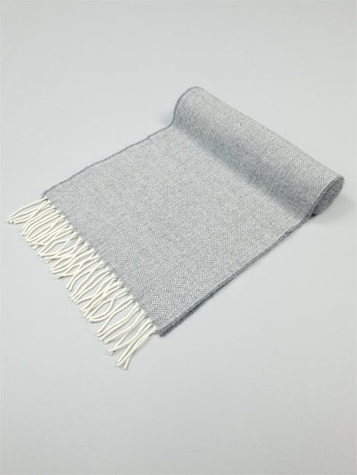 Long Lambswool Scarf made in Ireland#color_uniform-grey